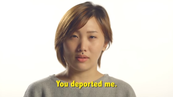 This still taken from a video in FWD.us' "11 Million Stories" campaign shows recent UCLA graduate Michelle Yoon recounting a hypothetical future with mass deportation.
