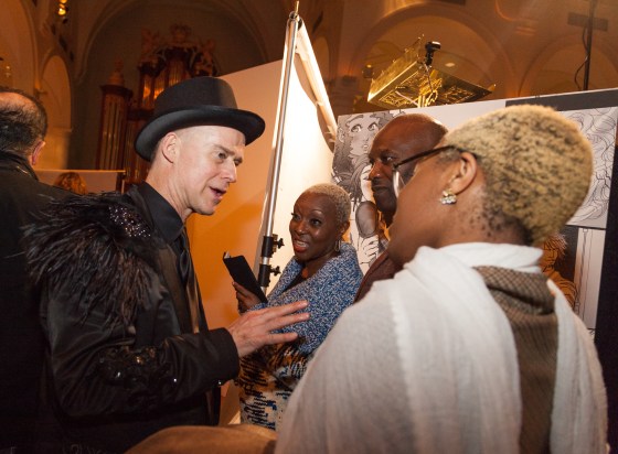 Thomas Estler, founder of Freedom Ladder, talks about his non-profit between runway shows. The non-profit published Japanese-style comic book to help educate children about the dangers of human trafficking.