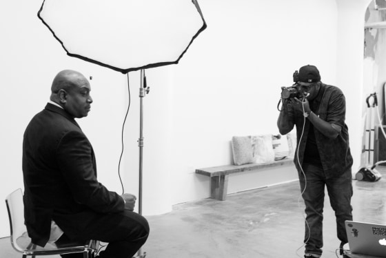 Jerome A. Shaw gets the perfect shot of Reggie Ossè paying homage to Paul Robeson. 