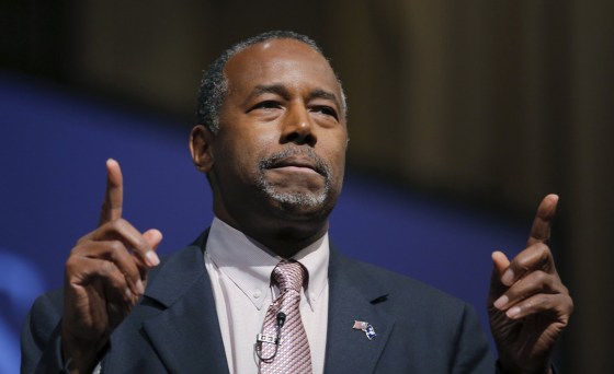 Image: Carson speaks during a Presidential Town Hall Series at Bob Jones University in Greenville