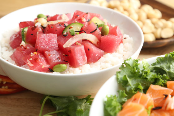 The Hawaiian Classic poke bowl at Pokéworks.
