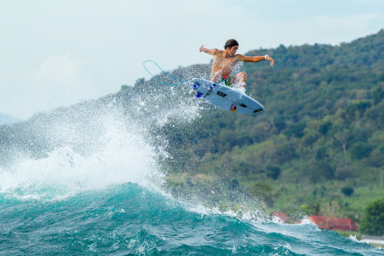 18-year-old Kanoa Igarashi is currently competing in the World Surf League's Men's Championship Tour.