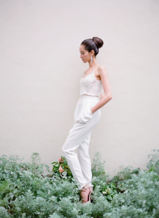 Love Grows Rehearsal Dinner with a Bridal Pantsuit ⋆ Ruffled