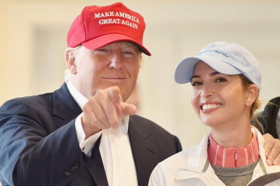 Image: Republican Presidential Candidate Donald Trump with Ivanka Trump