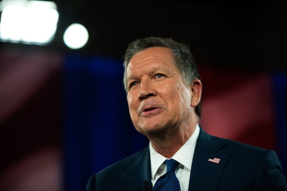 Image: GOP Presidential Candidate John Kasich Participates In Television Town Hall Meeting