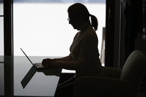 Woman using laptop
