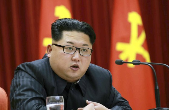 Image: North Korean leader Kim Jong-un speaking during a ceremony