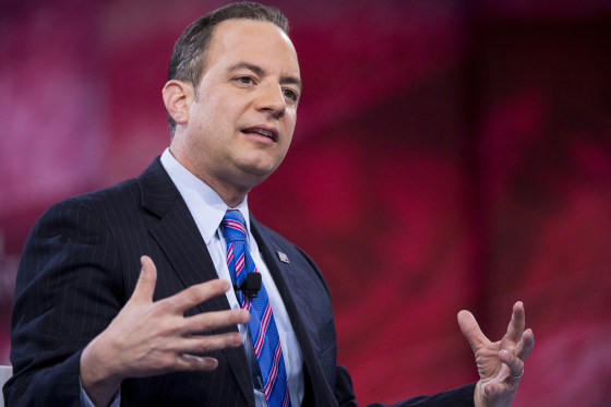 Image: Reince Priebus, chairman of the Republican National Committee, speaks in Oxon Hill, Md.