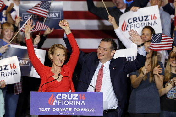 Image: Carly Fiorina and Ted Cruz