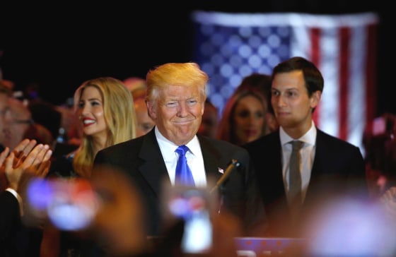 Image: Republican U.S. presidential candidate and businessman Donald Trump arrives to speak to supporters following the results of the Indiana state primary at Trump Tower in Manhattan, New York