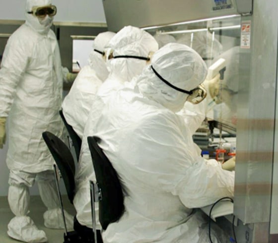 Staff at Sanaria Inc. in Rockville, Maryland take apart mosquitoes to remove the parasite that causes malaria. The company uses that parasites to make a vaccine against the disease, which kills nearly half a million people a year.