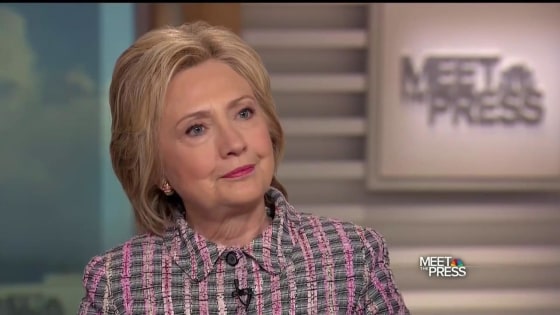 Hillary Clinton on NBC's \"Meet the Press\"