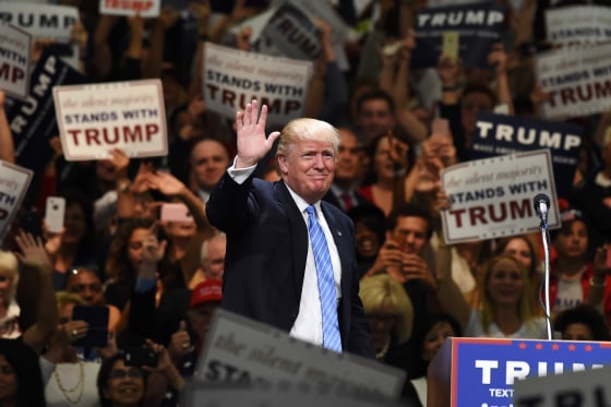 Image: Trump addresses a rally in Anaheim