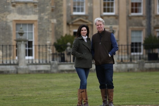 Image: Karen and Charles Spencer at the Althorp estate.