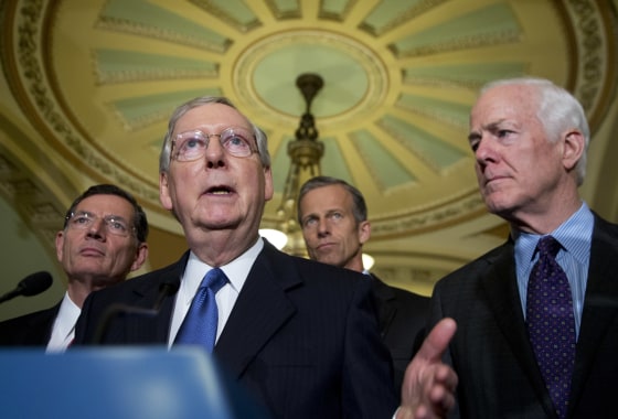Image: Mitch McConnell, John Barrasso, John Thune, John Cornyn