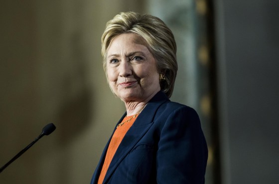Image: Democratic Presidential candidate former Secretary of State Hillary Clinton