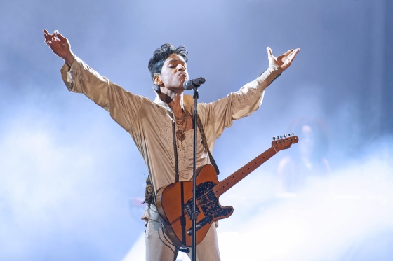 Prince headlines the main stage on the last day of Hop Farm Festival on July 3, 2011 in Paddock Wood, United Kingdom.