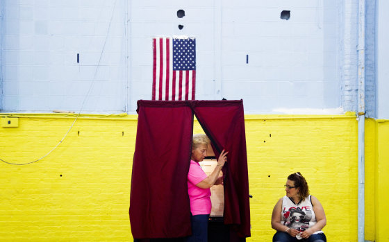 Image: Presidential Primary Voting in New Jersey