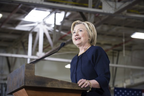Image: Democratic Presidential Candidate Hillary Clinton Campaigns In Cleveland, Ohio
