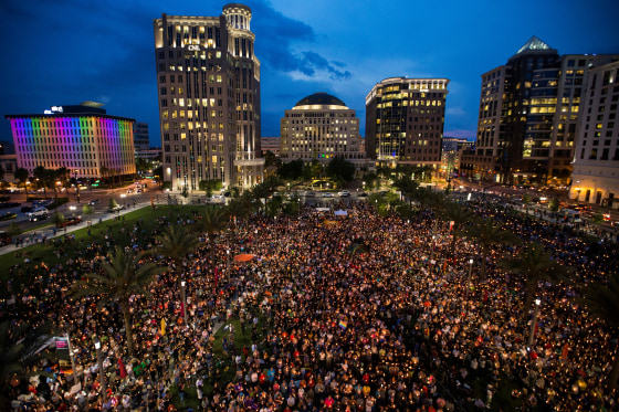 Candle Light Vigil for the Massacre Victims in Orlando