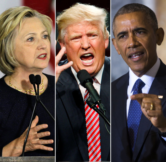 Democratic presidential candidate Hillary Clinton on June 13, Republican presidential candidate Donald Trump on June 14 and President Barack Obama on June 14