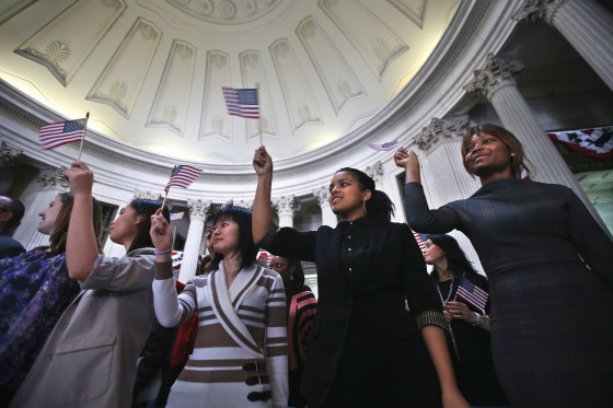 Image: BESTPIX Candidates From 39 Countries Participate In NYC Naturalization Ceremony