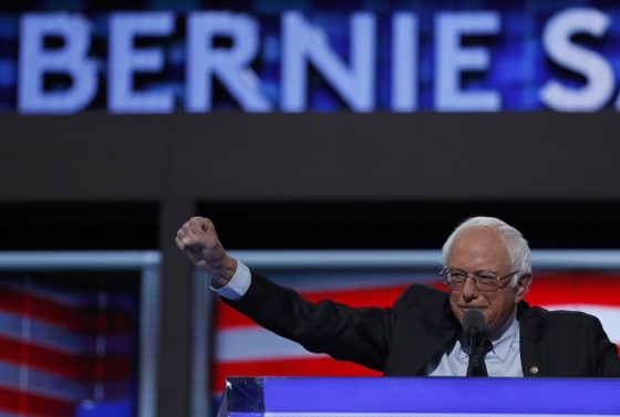 Image: Bernie Sanders at DNC
