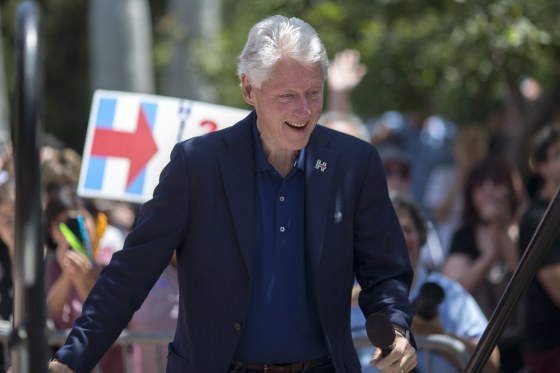 Bill Clinton Campaigns For Hillary Clinton In Southern California