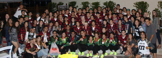 Kaba Modern Collective and Kaba Kids poses for a photo following Hip Hop International's 2015 USA Finals.