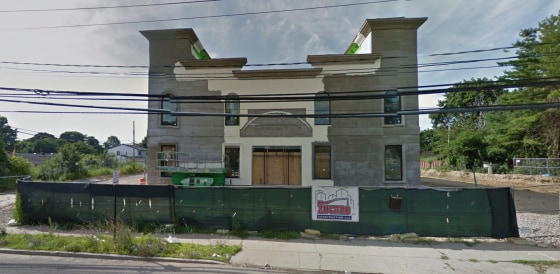 This still, taken from Google Street View, shows the site of the under-construction Sikh gurdwara in the Town of Oyster Bay, New York.