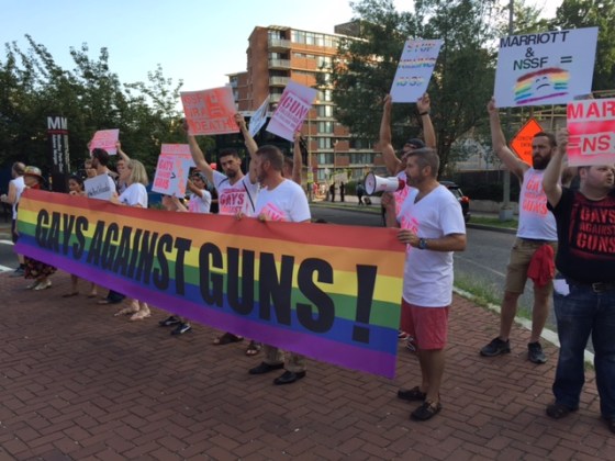 DC Chapter of Gays Against Gun protest on Tuesday August 2, 2016
