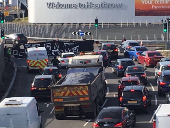 Image: Black Lives Matter U.K. protest at Heathrow