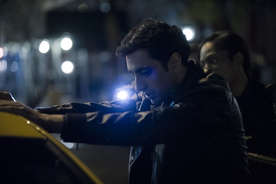 A still taken from HBO's "The Night Of," featuring Riz Ahmed as a Pakistani-American college student accused of killing a woman in New York.