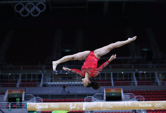 Artistic gymnast Laurie Hernandez of USA
