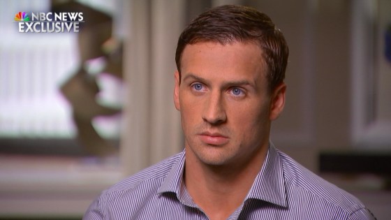 Ryan Lochte in an exclusive interview with NBC News.