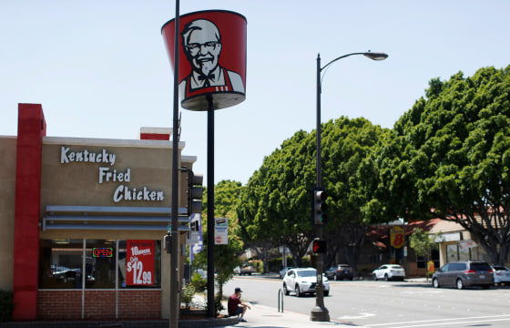 Image: A KFC fast food restaurant is pictured in Pasadena