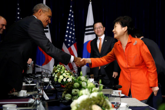 Image: Obama and South Korea's Park