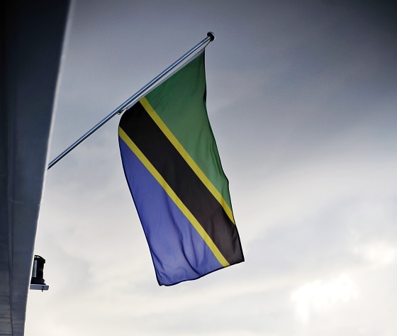 The flag of the United Republic of Tanzania.