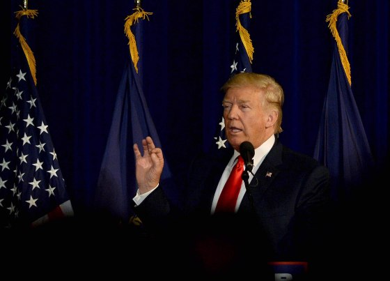 Image: GOP Presidential Candidate Donald Trump Campaigns In Laconia, New Hampshire