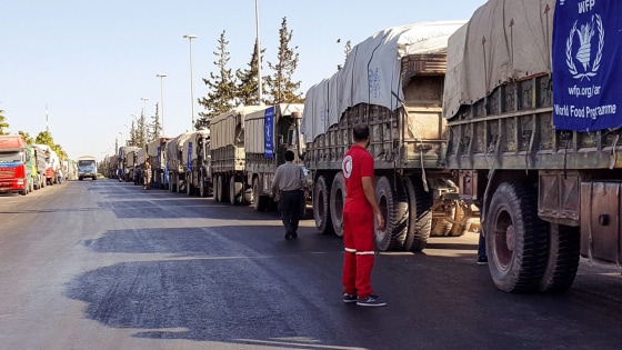 Image: Aid convoy to Aleppo bombed