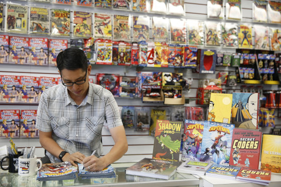 Gene Luen Yang, 2016 MacArthur Fellow, at Flying Color Comics in Concord, California, on Tuesday, Sept. 6, 2016.