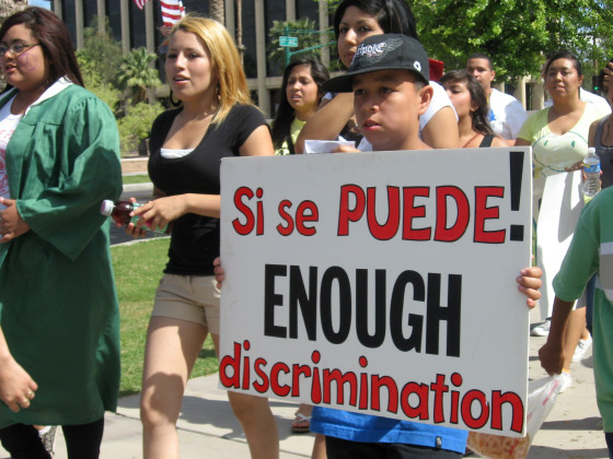 Students protest SB 1070 in Arizona in 2010.