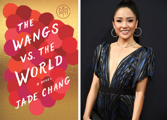 (left) The cover for "The Wangs vs. The World" by Jade Chang | (right) Constance Wu attends the 68th Annual Primetime Emmy Awards at Microsoft Theater on September 18, 2016 in Los Angeles, California