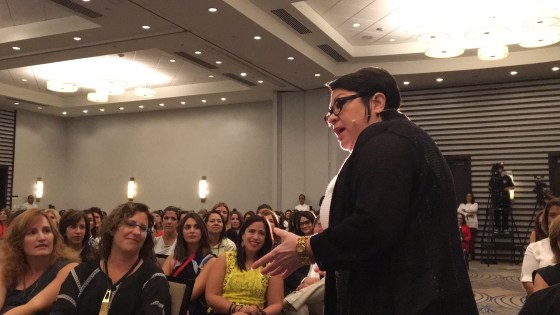 Sonia Sotomayor speaking to female entrepreneurs at the Animus conference in Puerto Rico.