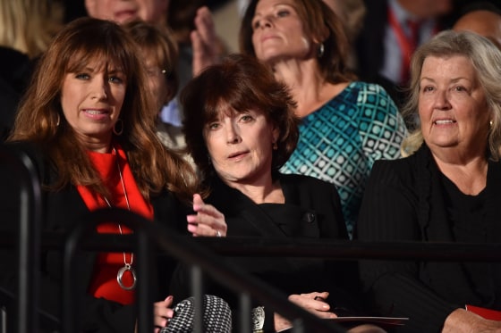 Image: Paula Jones (L), Kathleen Willey (C) and Juanita Broaddrick (R) eventually sat in the audience for Sunday night's second presidential debate.