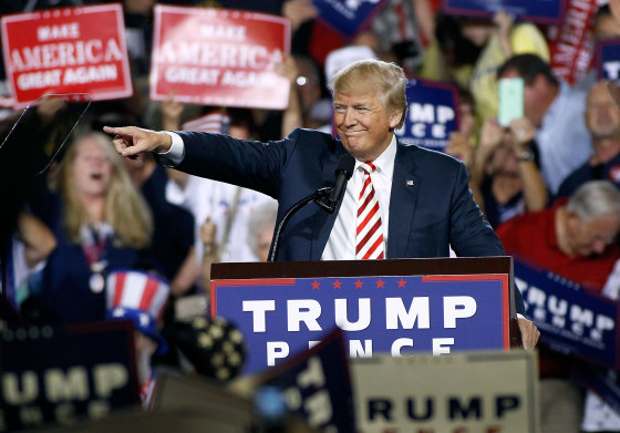 Image: Republican Presidential Nominee Donald Trump Holds Rally In Arizona