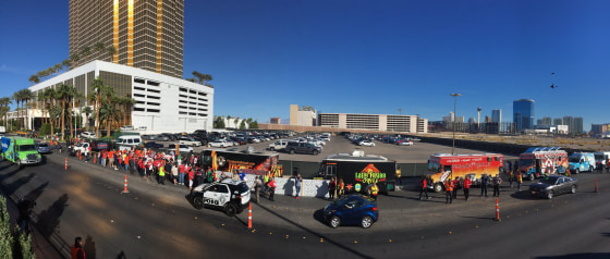 Image: Taco trucks line up outside the Trump International Hotel
