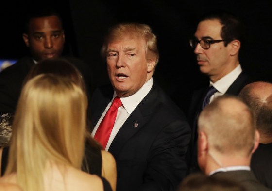 Image: Trump leaves following the third presidential debate