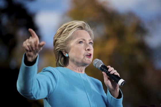 Image: Clinton speaks at a rally at St. Anselm College in Manchester, N.H.
