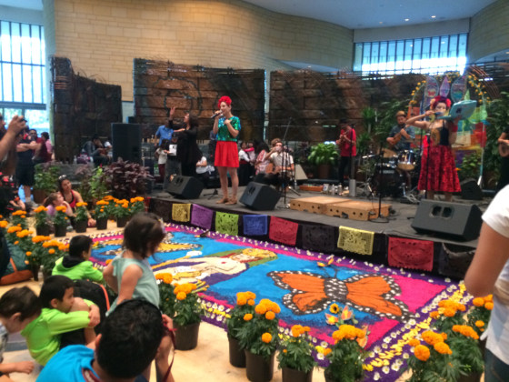 Latin band Las Cafeteras, made up of children of immigrants, performs at the Smithsonian National Museum of the American Indian on Oct. 30, 2016.